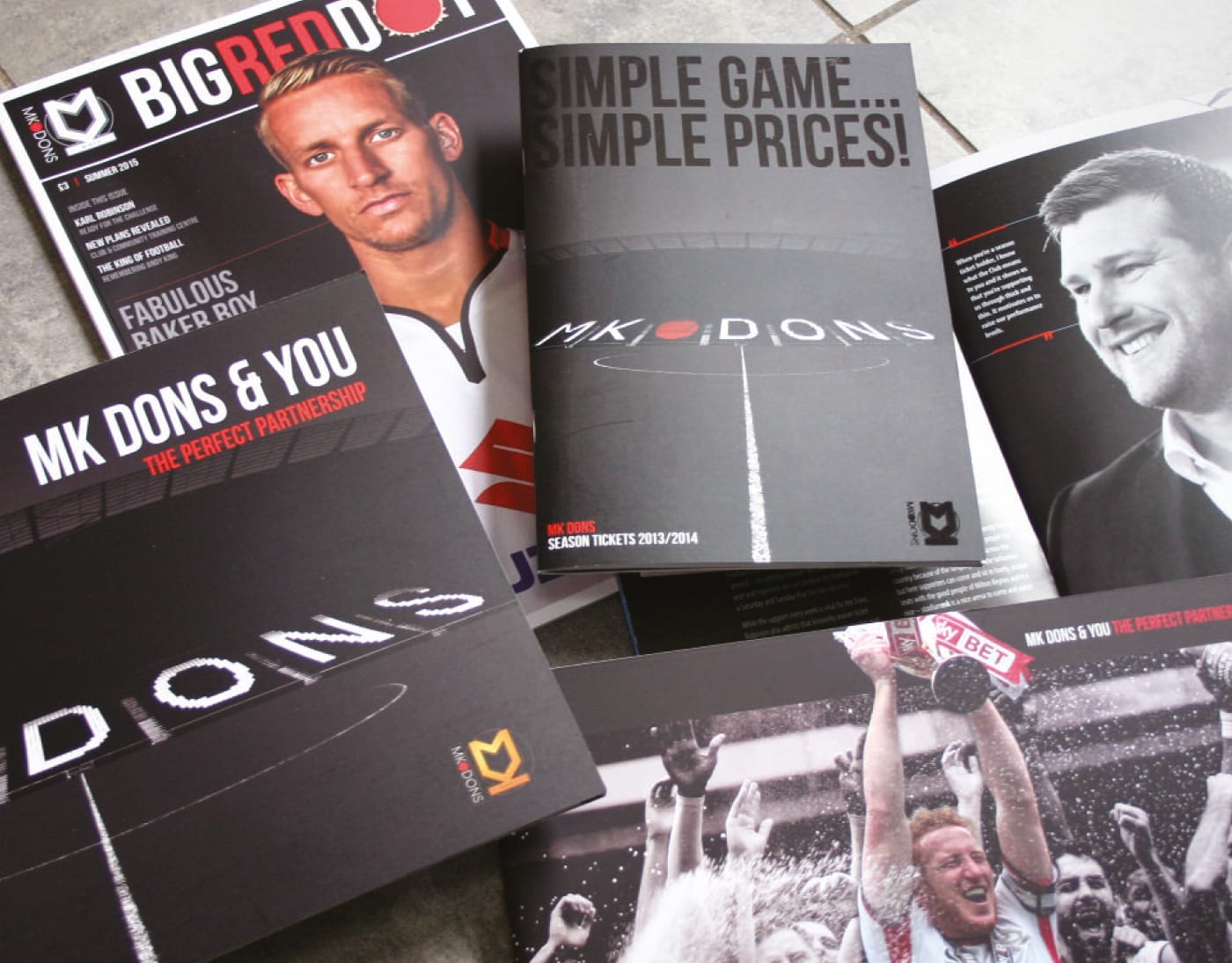 A suite of marketing & sales literature to help deliver football at the heart of Milton Keynes.