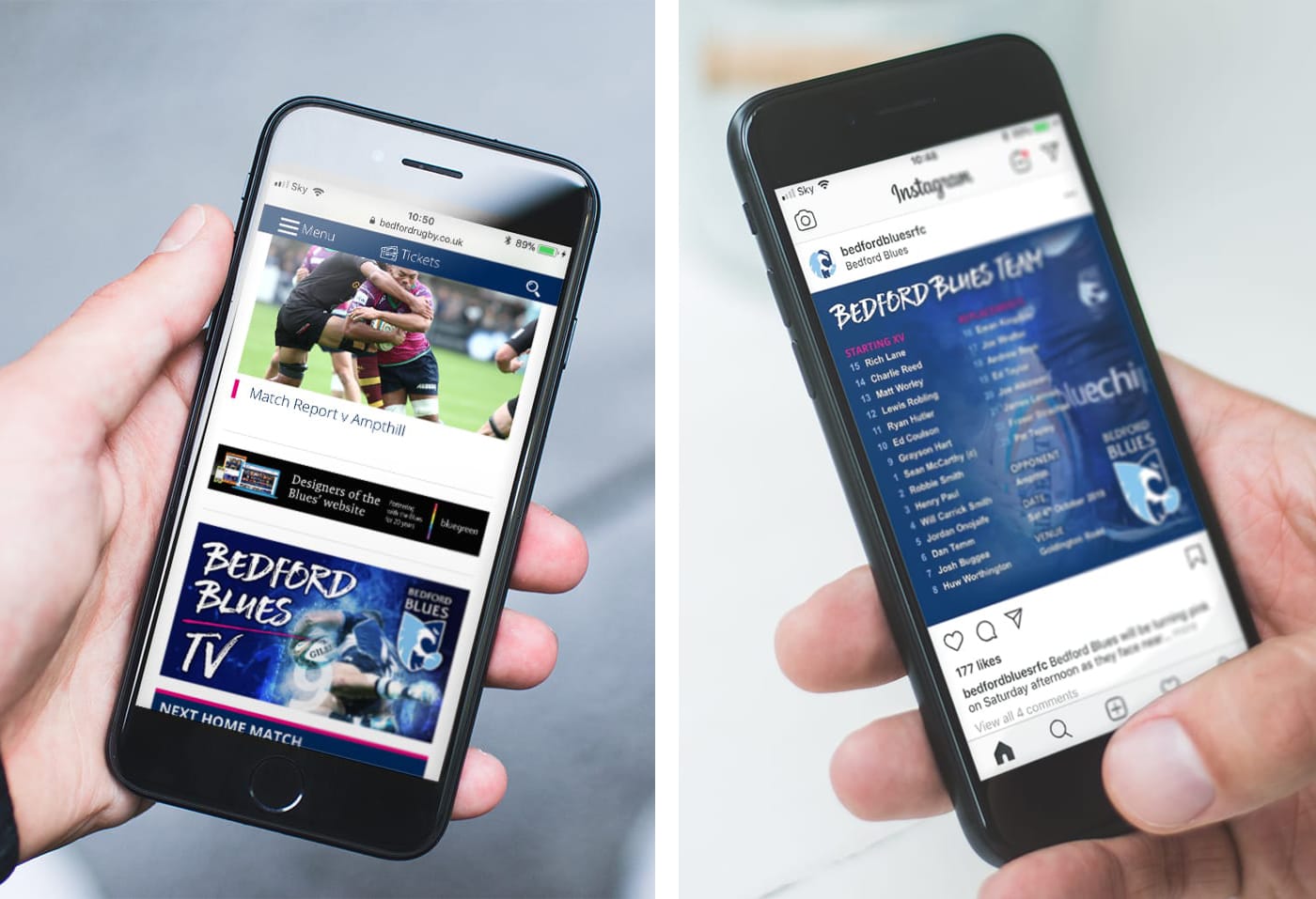 Creation of a fully-responsive website and associated graphics for the GKIPA Championship rugby club