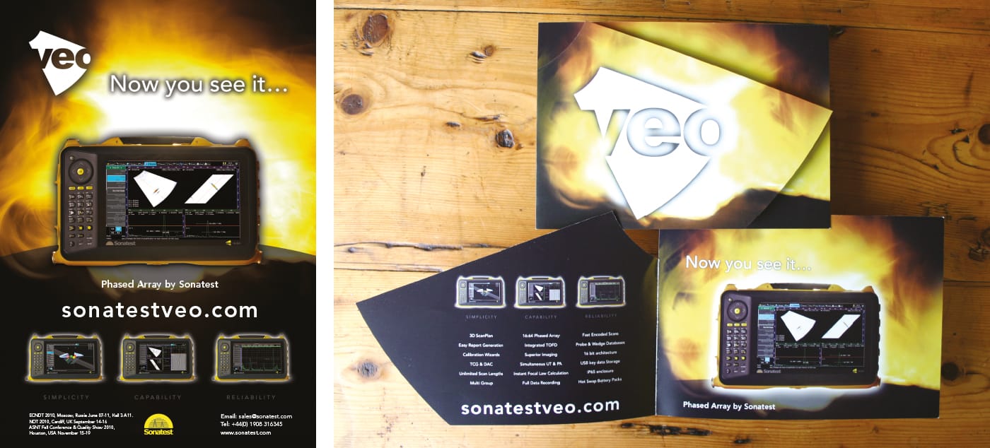 Creation of a series of product specific press advertisements and interactive direct mail for a specialist NDT company. 