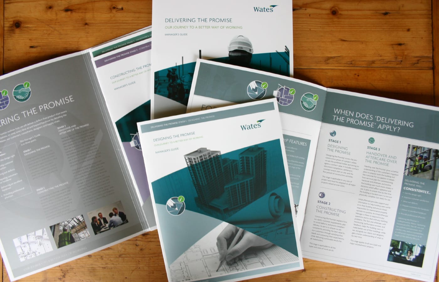 Creation of a suite of brochures and corporate folder designed to help 'deliver the promise' on behalf of one of the UK's largest construction companies.