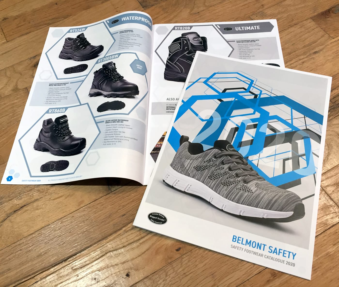Product catalogue for a national safety footwear supplier