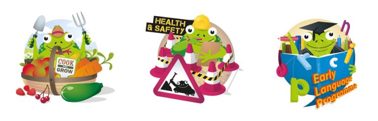 Food, Health & Safety and Early Learning illustrations