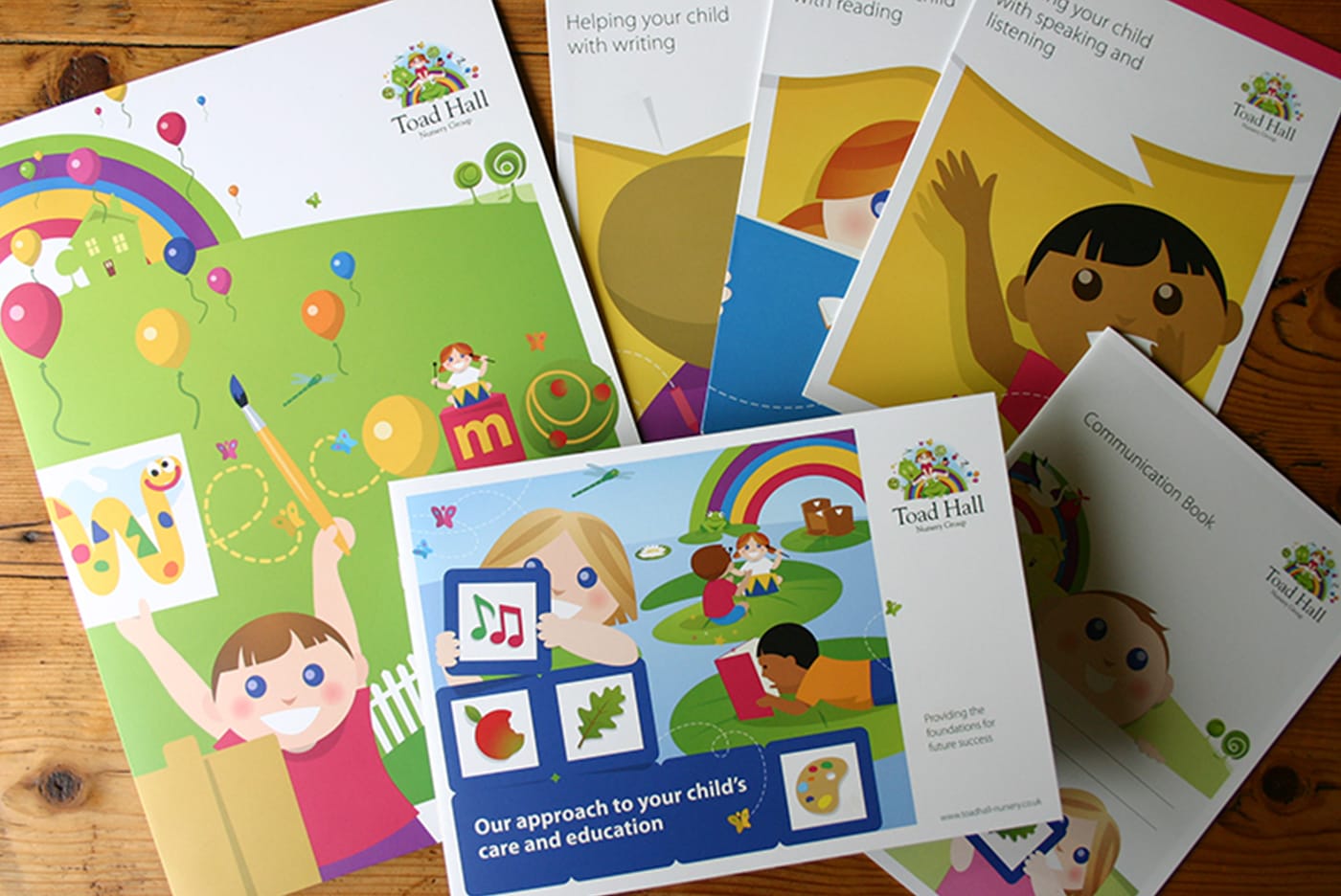 Bespoke fun and lively graphics created on behalf of a nursery group.