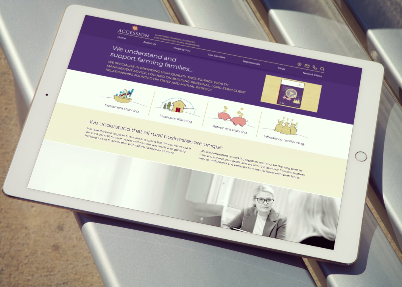 Branding and website development for financial planning experts, Accession - part of the St James’s Place family. 