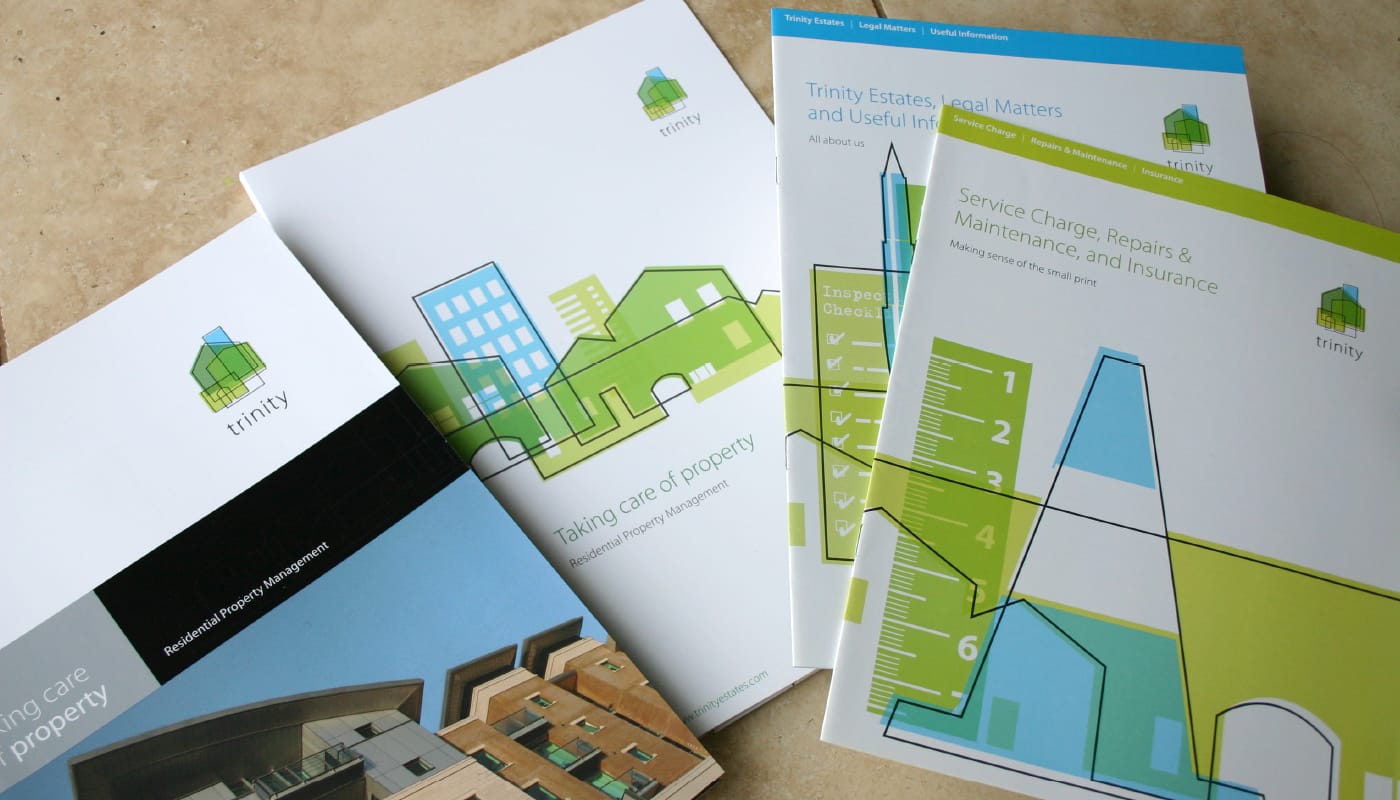 Creation of a specific brand illustration style carried across marketing materials on behalf of a property management company.